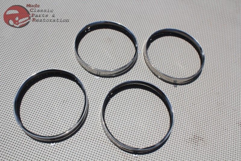 5" Headlight Headlamp Bulb Retaining Retainer Trim Ring Set Kit GM
